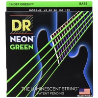 DR NGB5-45   HI-DEF NEON™ - GREEN Colored: 5-String Medium 45-125 