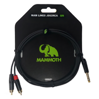 MAMMOTH MAM LINES JS62RCA, AUDIO CABLE, 6ft, STEREO JACK TP 2 RCA