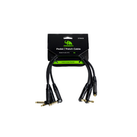 MAMMOTH MAM FLEX PP1, 3 PIECES, 1ft Pedal/Patch cable, Right angle Jack to Right angle Jack