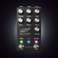 JACKSON AUDIO BLOOM V2 MIDI BLACK PEDAL, MANIPULATES DYNAMICS OF THE INSTRUMENT WITH PRECISE TUNED COMPRESSION, EQ, BOOST AND SUSTAIN CIRCUITS