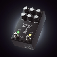 JACKSON AUDIO BROKEN ARROW MIDI BLACK PEDAL, OVERDRIVE PLATFORM WITH INCREDIBLE RANGE OF OVERDRIVEN TONES AND FEATURES
