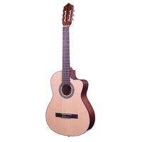 CRAFTER HC-100CE/OP.N CLASSICAL GUITAR, SPRUCE TOP, OPEN PORE, PL-T NV GOLD EQ