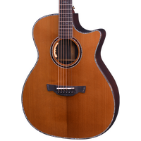 CRAFTER LX T-2000CE OM BODY, SOLID TORRIFIED SPRUCE TOP, GLOSS, LR BAGGS ANTHEM EQ
