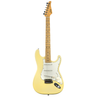 SUHR 01-CLS-0024 Classic S, Vintage Yellow, Maple fingerboard, SSS, SSCII