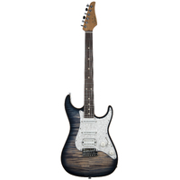 SUHR 01-STP-0046 Standard Plus, Faded Trans Whale Blue Burst, Pau Ferro fingerboard, HSS, SSCII