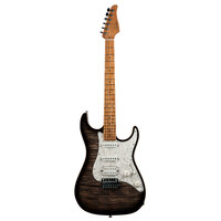 SUHR 01-STP-0049 Standard Plus, Trans Charcoal Burst, Roasted Maple fingerboard, HSS, SSCII