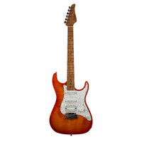 SUHR 01-STP-0051 Standard Plus, Trans Honey Amber Burst, Roasted Maple fingerboard, HSS, SSCII