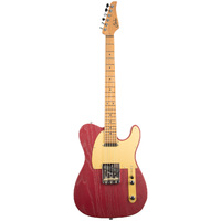 SUHR 01-SIG-0003 Andy Wood Signature Series Modern T, Iron Red, Wilkinson 3 Saddle, SS, SSCII