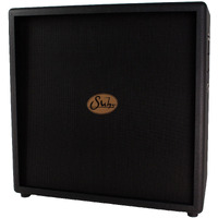 Suhr 4x12 Cabinet, Black tolex, Celestion Greenback Vintage 30 speakers, Gold logo