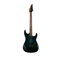 SUHR 01-LTD-0062 STANDARD THIN BURST LE, TRANS TEAL, QUILT MAPLE, HH, 2 POST, ELECTRIC GUITAR
