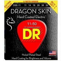 DR DSE-2/11   DRAGON SKIN™ - CLEAR Coated: Heavy 11-50 (2-Pack) 