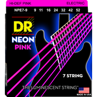 DR NPE-9 HI-DEF NEON™ - PINK Colored Electric Guitar Strings: Light 9-42 