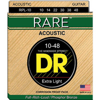 DR RPL-10   RARE™ - Phosphor Bronze: Extra Light 10-48 