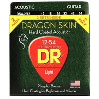 DR DSA-2/12   DRAGON SKIN™ - CLEAR Coated: Light 12-54 (2-Pack) 