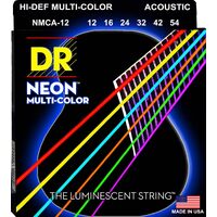 DR NMCA-12 HI-DEF NEON - MULTI-COLOR Colored Acoustic Guitar Strings: Light 12-54 