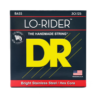 DR MH6-30   LO-RIDER™ - Stainless Steel: 6 String, Medium 30-125 