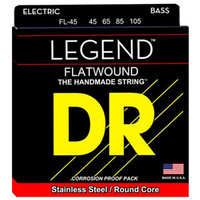 DR FL-45   LEGEND™ - Polished Flatwound Stainless Steel: Medium 45-105 
