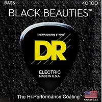 DR BKBT-50 BLACK BEAUTIES - BLACK Colored Bass Strings: Heavy 50-110 Tapered