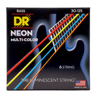 DR NMCB6-30 HI-DEF NEON™ - MULTI-COLOR Colored Bass Strings: 6-String Medium 30-125 