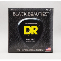 DR BKB5-45 BLACK BEAUTIES™ - BLACK Colored: 5-String Medium 45-125 